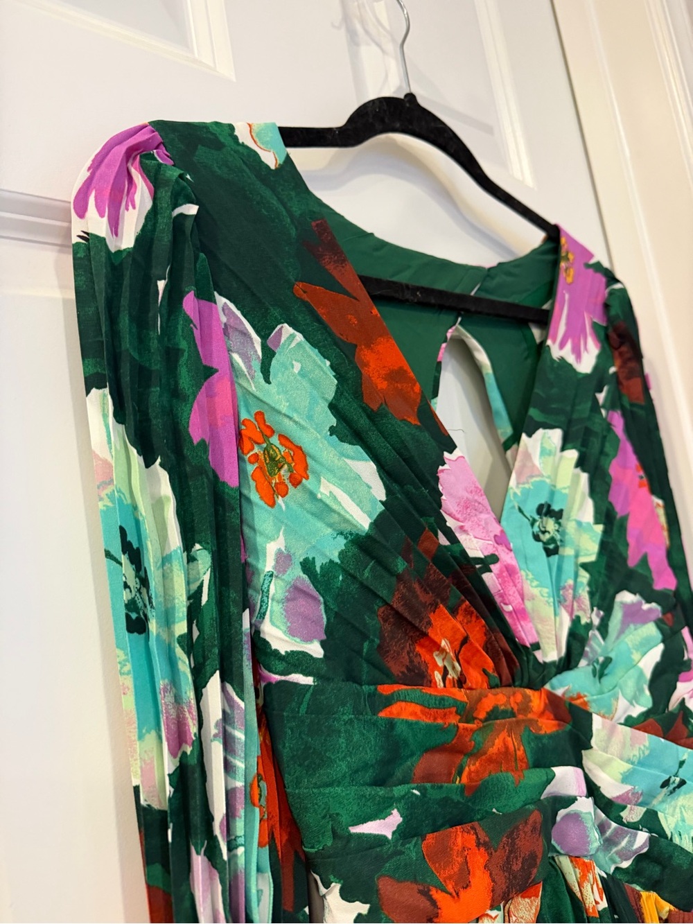 Maeve By Anthropologie Pleated V-Neck Floral Dress - Picture 6 of 12